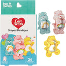 BioSwiss Care Bears Bandages, Classic Care Bear Shaped Self Adhesive Bandage, Latex Free Sterile Wound Care, Fun First Aid Kit Supplies for Kids, 24 Count by TinyTreasures Baby Boutique