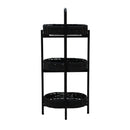 Modern 3 Tier Handwoven Side Table With Oval Organizer