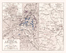 Vintage Map of the Battle of Leipzig, 1813