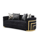 Soledad - Sofa With Upholstery And Hued Accents - Black by HouseOfZazla