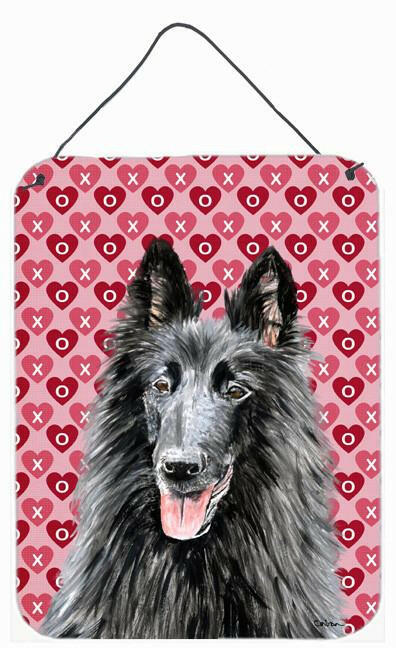 Belgian Sheepdog Hearts Love and Valentine's Day Wall or Door Hanging Prints