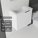 22 Inch Floating Bathroom Vanity with Sink, Soft-Close Door, Ceramic Sink, Plywood by HouseOfZazla