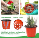 TDHDIKE Plastic Planter Nursery Pots 4" Small (50pcs Pots and 50pcs Labels) Seedlings Flower Pots Container Seed Starting Pots for Plants by GreenHaven Gardens