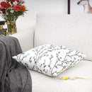 YOUR SMILE Classical Embroidery Jacquard Teal Leaf Pattern Square Decorative Throw Pillow Case Cushion Cover 18x18 inch by CozyNest Decor