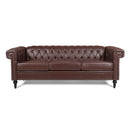 Traditional Square Arm Removable Cushion 3 Seater Sofa by Unique Piece Furniture