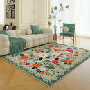 Living Room Rug 5x7 Rug Machine Washable Boho Area Rug Non Slip Floral Vintage Low Pile Large Rugs for Living Room, Bedroom, Farmhouse, Dining Room, Kids Playroom(Green) by CozyNest Decor