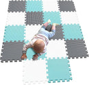 MQIAOHAM® 18 Pieces Puzzle Play Mats, Soft Baby Play Mat, Kids Interlocking Foam Floor Tiles, Toddlers Carpet Playmats G301018-101108112 by TinyTreasures Baby Boutique