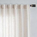 MYSKY HOME Linen Curtains for Living Room, Natural Semi Sheer Curtains & Drapes 84 inches Length 1 Panel Set Farmhouse Country Boho Style Back Tab Draperies for Sliding Glass Door, 100" Wide, Linen by CozyNest Decor