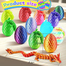 12PCS 3D Dragon Eggs with Dragon Inside, Easter Basket Stuffers Mini Easter Egg Set Articulated Unique Easter Basket Essentials for Adults Kids by TinyTreasures Baby Boutique