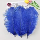 THARAHT Blue Ostrich Feathers 24pcs Natural Bulk 10-12Inch 25cm-30cm for Crafts Wedding Party Centerpieces Easter Gatsbi and Home Decoration Feathers by CozyNest Decor