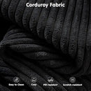 ovios 104" Cloud Sectional Couch with L-Shape Chaise,Modern Modular Sofa with Deep Seat, Upholstered Couches for Living Room Bedroom,No Assembly Required, Black (Corduroy Fabric) by CozyNest Decor