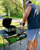 LET'S CAMP Folding Camping Table, Portable Aluminum Roll-up Picnic Backpacking Table with Adjustable Height, Large Storage and Carrying Bag for Picnic, Camping, BBQ, Party, Backyard, Beach by GreenHaven Gardens