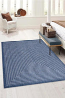 Adiva Rugs Outdoor Indoor Area Rug, Weather Resistant, Easy to Clean, Stain Resistant Floor Mat for Dining Room, Backyard, Deck, Patio (Navy Weiss, 2'6" x 7') by CozyNest Decor