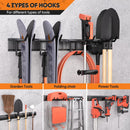 Garden Tool Organizer Wall Mount, 48 inches Tool Storage Rack with Adjustable Hooks, 600lbs Adjustable Heavy Duty Metal Hooks, Yard Shed Rack Holder System Hanging Rake Broom Mop, Father's day gifts by GreenHaven Gardens