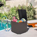 RELAX4LIFE Outdoor Storage Box 72-Gallon - Outside Wicker Storage Bin with Waterproof Zippered Liner, Gas Strut, Package Delivery Boxes for Outside, Accessories, Garden Tools Storage Deck Box by GreenHaven Gardens