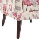 UIXE Floral Accent Chair, Modern Upholstered Armchair in Fabric for Living Room, Comfy Club Arm Chairs Single Sofa Button Tufted Bedroom Reading Seat - Pattern White, Set of 2 by CozyNest Decor