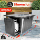 SereneLife 52 Inch Gas Fire Pit Table, 50,000 BTU Propane Pits for Outside with Steel Lid and Lava Rock, 2 in 1 Firepit Table Gatherings Parties on Patio Deck Garden Backyard by GreenHaven Gardens