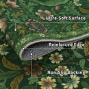 Floral Washable 6x9 Area Rug，Dark Green Boho Rugs for Living Room, Soft Low-Pile Non-Slip Stain Resistant & Non-Shedding Carpet for Bedroom, Dining Room, Office, Entryway, Nursery by TinyTreasures Baby Boutique