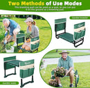 Garden Kneeler and Seat Gardening Stool Heavy Duty Garden Kneeling Bench with Handles Seat Bench Comes with Tool Pouch & Gloves Gardening Gifts for Seniors Women & Men (Green) by GreenHaven Gardens