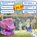 2025 Upgraded Bubble Machine with Remote Control, Automatic Rotation & RGB Lights, 1800mAh Rechargeable Battery, Type-C Charge, Bubble Maker for Kids, Weddings, Birthday Parties, Outdoor Activities by TinyTreasures Baby Boutique