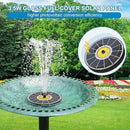 Solar Fountain for Bird Bath, 3.5W Upgraded Solar Bird Bath Fountains with 4 Fixed Pipes 7 Nozzles No Battery, Solar Fountain Pump for Bird Bath Outdoor(White) by GreenHaven Gardens