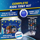 USA Toyz Rocket Ship Pop Up Kids Tent - Spaceship Rocket Indoor Playhouse Tents for Boys and Girls with Included Space Projector Toy and Storage Carry Bag by TinyTreasures Baby Boutique