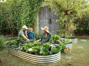 Galvanized Raised Garden Beds Outdoor // 8×4×1 ft Planter Raised Beds for Gardening, Vegetables, Flowers // Large Metal Garden Box // Patented Tool-Free Design (Gray) by GreenHaven Gardens