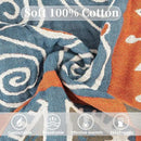 Boho Throw Blanket for Bed - 100% Pure Cotton Ultra Soft Rustic Quilt - Farmhouse Decor Bed Blankets, All Season Rustic Throw for Sofa Couch Chair(91''x 98'', Art Squares) by CozyNest Decor