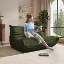 Bean Bag Chair, Oversized Loveseat Fireside Chair for Adults, 2 Seater with Memory Foam Filled, Lazy Sofa Lounge Floor Sofa for Living Room, Bedroom, Office, No Assembly Required. (Green) by CozyNest Decor