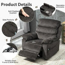 27in Extra Wide Power Lift Recliner Chair for Big Tall with Extended Footrest Heat Massage, Oversized Electric Lift Recliner Chairs for Adults Elderly Seniors, Arm Storage & Cup Holders by CozyNest Decor