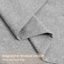 70" W x 108" L Faux Linen Room Divider Curtains, Full Blackout Pinch Pleated Drapes for Traverse Rod, Bedroom Divider Privacy Drapery with Hooks for Ceiling Track, 1 Panel, Light Grey by CozyNest Decor