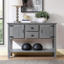 Solid Wood Farmhouse Console Table Sofa Table with Storage Drawers and Shelves for Storage Entry Hallway Foyer Sofa Side Table(48" Gray) by CozyNest Decor