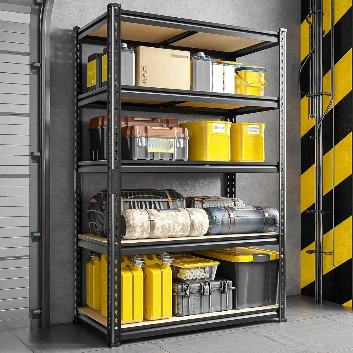 63" H Garage Shelving 31.5" W Storage Shelves Adjustable 2000LBS Metal Shelving Heavy Duty 5 TierGarage Shelves for Pantry Kitchen Closet Basement Warehouse, photo 6 of 6
