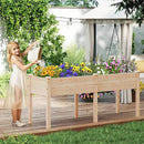 Giantex Raised Garden Bed, Elevated Wood Planter Box with Drain Hole, Gardening Planter Raised Bed for Planting Vegetables Flowers Succulents Herbs,73" Lx23 Wx30 H by GreenHaven Gardens