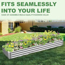 6x2x1ft(2 Pack) Galvanized Raised Garden Bed for Gardening,Metal Planter Boxes Outdoor Patio Kit Planting Bed for Vegetables Flowers Herb,Silver