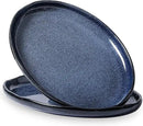 vicrays Serving Platter Ceramic Tray Plates Extra Large Oval 14.5 Inch Porcelain Dinner Plates Long Serving Dish Set Entertaining Party Restaurant Food Meat Sushi Fish Turkey Platter by CozyNest Decor