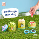 Whiskware Bluey Stackable Snack Containers for Babies, Toddlers, and Kids, Durable Food Storage Containers for Daycare, Car, and Airplane Travel, Formula Friendly, Bluey and Bingo (Pack of 2) by TinyTreasures Baby Boutique