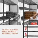 REIBII 73" H Storage Shelves Wire Shelving with Wheels 3200 lbs Heavy Duty Steel Metal Shelving Unit Shelf Rack for Warehouses,Garage, Kitchen, School,Commercial,73" H X 60”W X 18" D by CozyNest Decor
