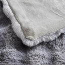 Lotus Karen Queen Size Faux Fur Blanket Tie-Dye Gray - Big Bubble Rabbit Fluff Throw for Bed Large Fluffy Fuzzy Cozy Thick Furry Plush Shaggy Blankets for Men 90x90 Inches by CozyNest Decor