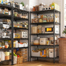 REIBII Metal Shelving 5 Tier Wire Sturdy Storage Shelves Adjustable Steel Organizer Wire Rack for Kitchen Laundry Room Commercial School Storage Room Black 63“Hx 21.65“L x 11.8”D by GreenHaven Gardens