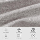 Macochico Pinch Pleated Blackout Curtains 102 Inches Long 100% Light Blocking Browish Grey Linen Drapes for Bedroom Living Room Farmhouse Shabby Chic Burlap Curtains with Tieback 72”Wx102”L 1 Panel