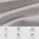 Macochico Browish Grey 100% Blackout Linen Curtains 96 Inches Long Pinch Pleated Curtains for Bedroom Living Room Nursery Farmhouse Insulated Sound Reducing Drapery with Tieback 84”Wx96”L 1 Panel by CozyNest Decor