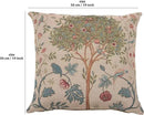Charlotte Home Furnishings Decorative Tapestry Pillow Cover 19x19 in, Beige Kelmscott Couch Throw Pillow Cover, French Country Square Cushion Cases for Bed Room Home Decor, Soft Cotton Jacquard Woven by CozyNest Decor