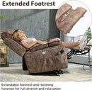 27in Extra Wide Power Lift Recliner Chair for Big Tall with Extended Footrest Heat Massage, Oversized Electric Lift Recliner Chairs for Adults Elderly Seniors, Arm Storage & Cup Holders by CozyNest Decor