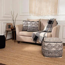 REDEARTH · Tufted Pouf Ottoman with Filler Textured Storage Cube Bean Bag Pouffe Footrest for Indoor; 100% Cotton (17.5"X17.5"X17.5", Black Jasper) by CozyNest Decor