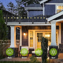 Suchtale 4 Pack 1.3 FT String Light Poles, Suspension Outdoor Fence Post Lights with Clip and Bracket, Outside String Lights Hanging, Wall Mounting Stand for Patio Garden Backyard Wedding Party, Black by GreenHaven Gardens