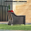 Joyside Wicker Patio Furniture Sets, 6 Pieces Upgraded Large Size Outdoor Furniture with Patio Dining Chairs, 3-Seat Sofa and Outdoor Ottoman, Thick Cushions, Wide Armrest by GreenHaven Gardens