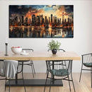 New York Skyline Wall Art for Office,Modern Living Room Wall Paintings City Wall Decor for Bedroom 29 x 59 Inch by CozyNest Decor