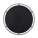Theodor - Mirror With Industrial Design Round Mirror With Metal Frame For Wall Decor & Entryway Console Lean Against Wall - Black by HouseOfZazla