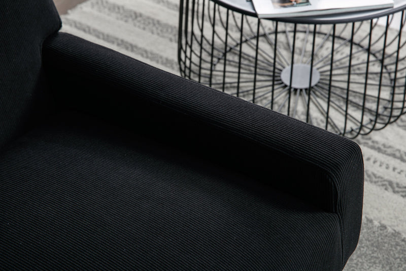 Accent Chair - Modern Industrial Slant Armchair with Metal Frame - Premium High Density Soft Single chair for Living Room Bedroom